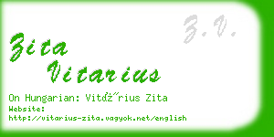 zita vitarius business card